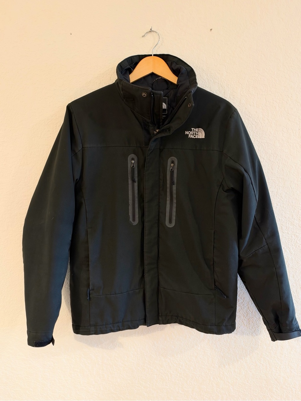 North Face Apex Paradigm Soft Shell Jacket Black Primaloft Sz Small Fall Winter